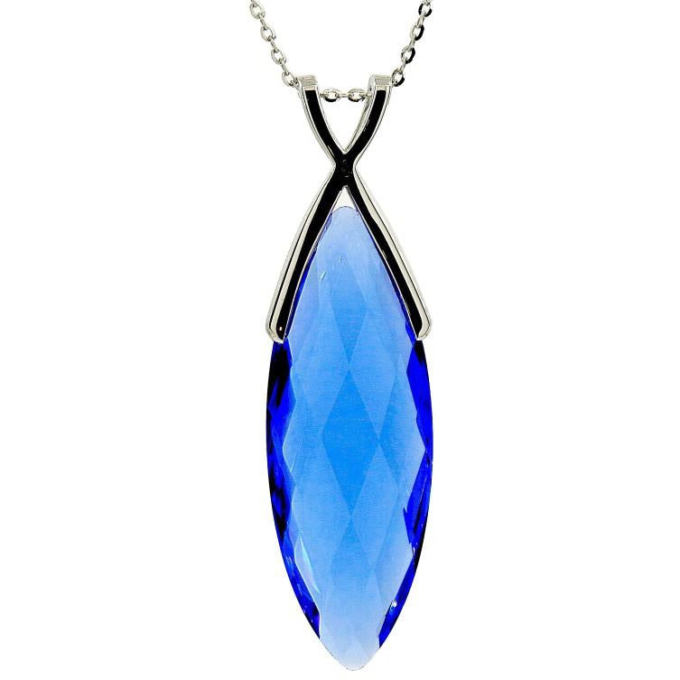 Blue hot sale quartz necklace