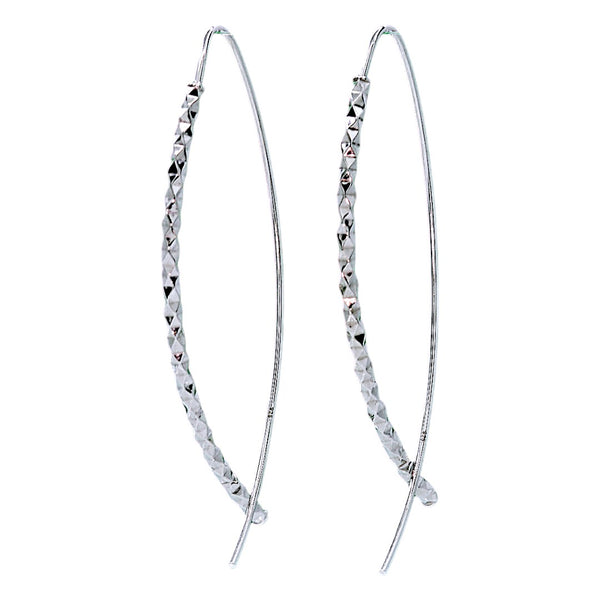 Diamond Cut Threader Earrings