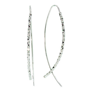 Diamond Cut Threader Earrings