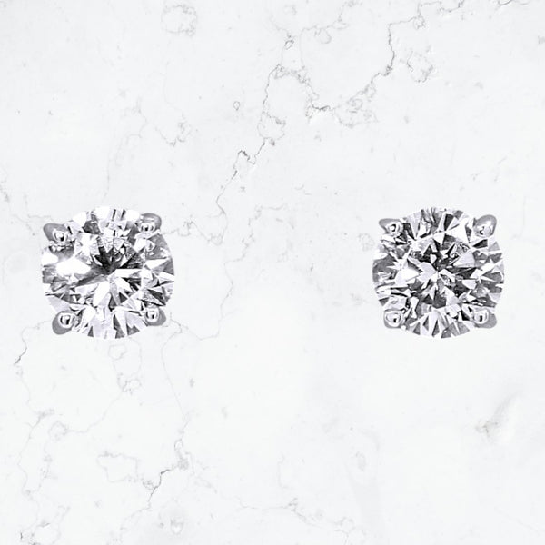 Diamond Like 6mm 1ct. Each, Classic Solitaire Stud Earrings