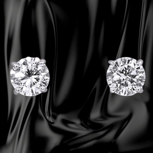 Diamond Like 6mm 1ct. Each, Classic Solitaire Stud Earrings