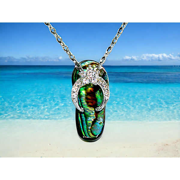 Abalone Flip Flop Necklace